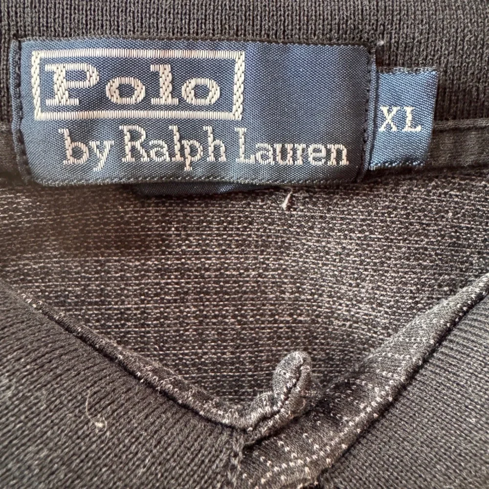 Polo Ralph‎ Lauren Mens XL Long Sleeve Polo Shirt Black Textured Micro Grid Pony